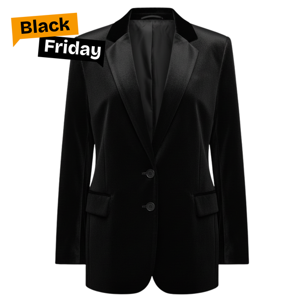 Blazer Boyfriend "Le Nocturne" - Velours Noir - Velvet