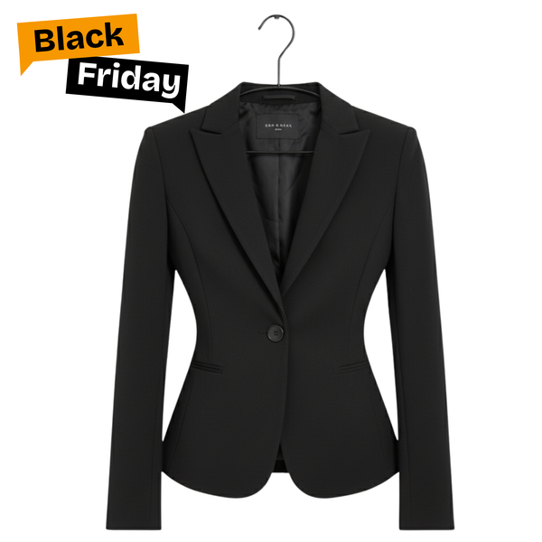Blazer "Essentiel" Noir - Coupe Cintrée
