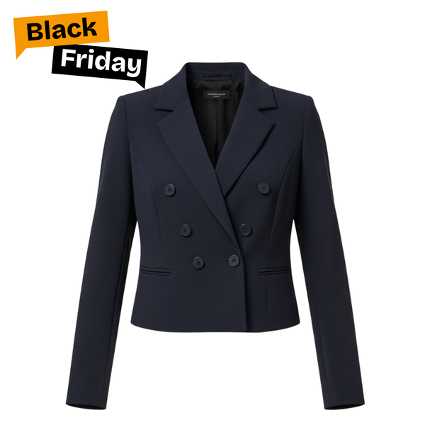 Blazer Court Croisé "L'Audace" - Bleu Marine - Velvet