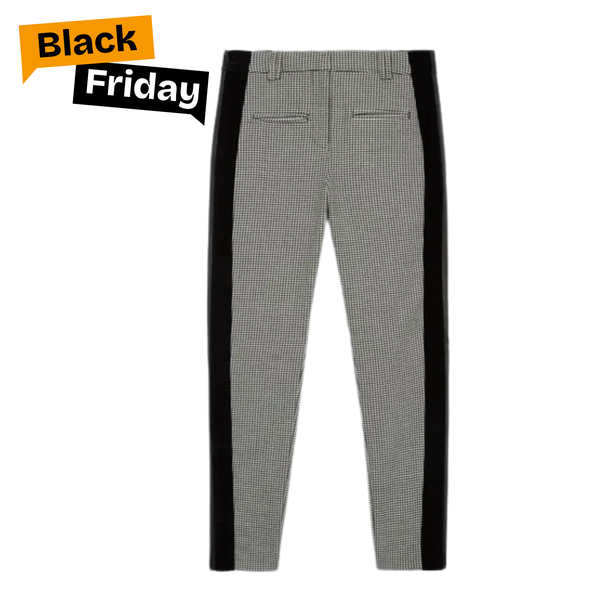 Pantalon "L'Alliance" - Pied-de-Poule & Bande Texturée - Velvet