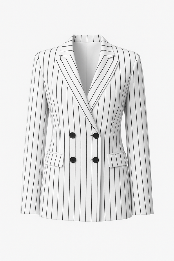 Blazer Croisé "Le Manifeste" - Rayures Tennis - Velvet