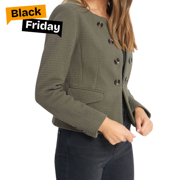 Veste "Signature" Kaki - Tissu Texturé