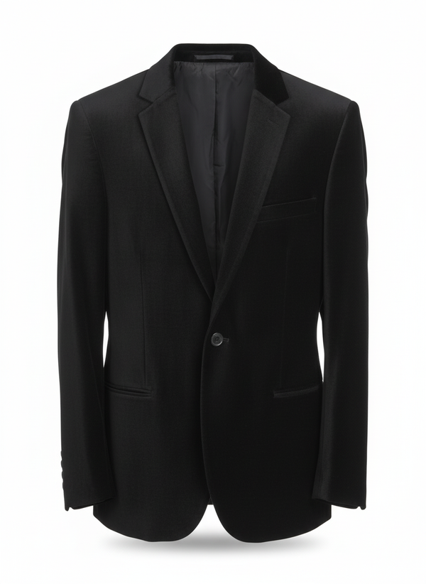 Blazer Boyfriend "Le Nocturne" - Velours Noir - Velvet